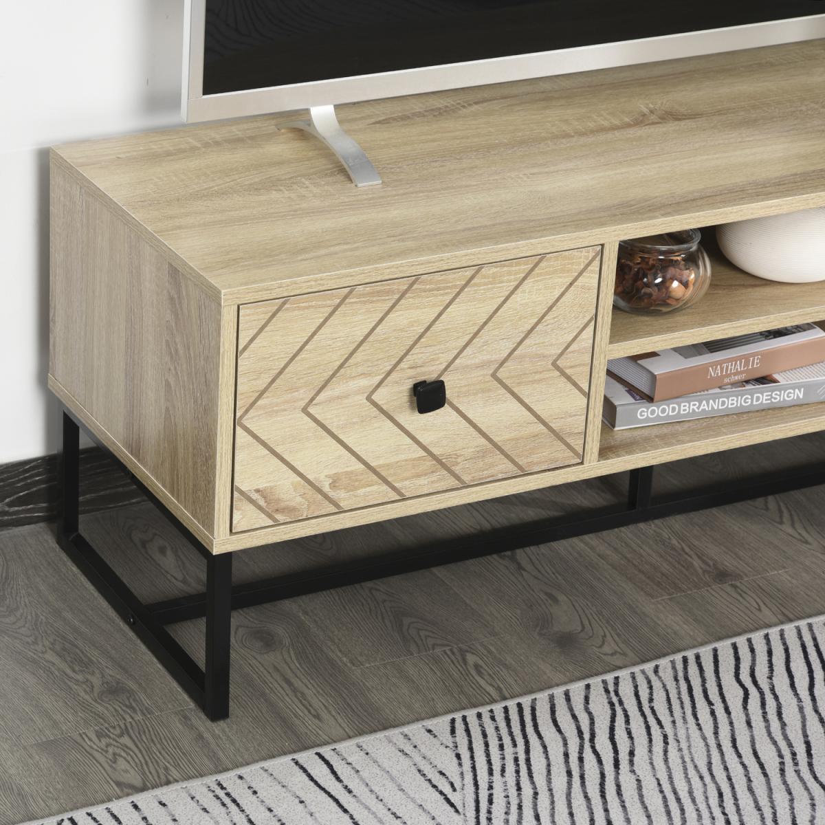 Arrowed Home TV Stand Media Organiser with 2 Drawers Shelf – image 8