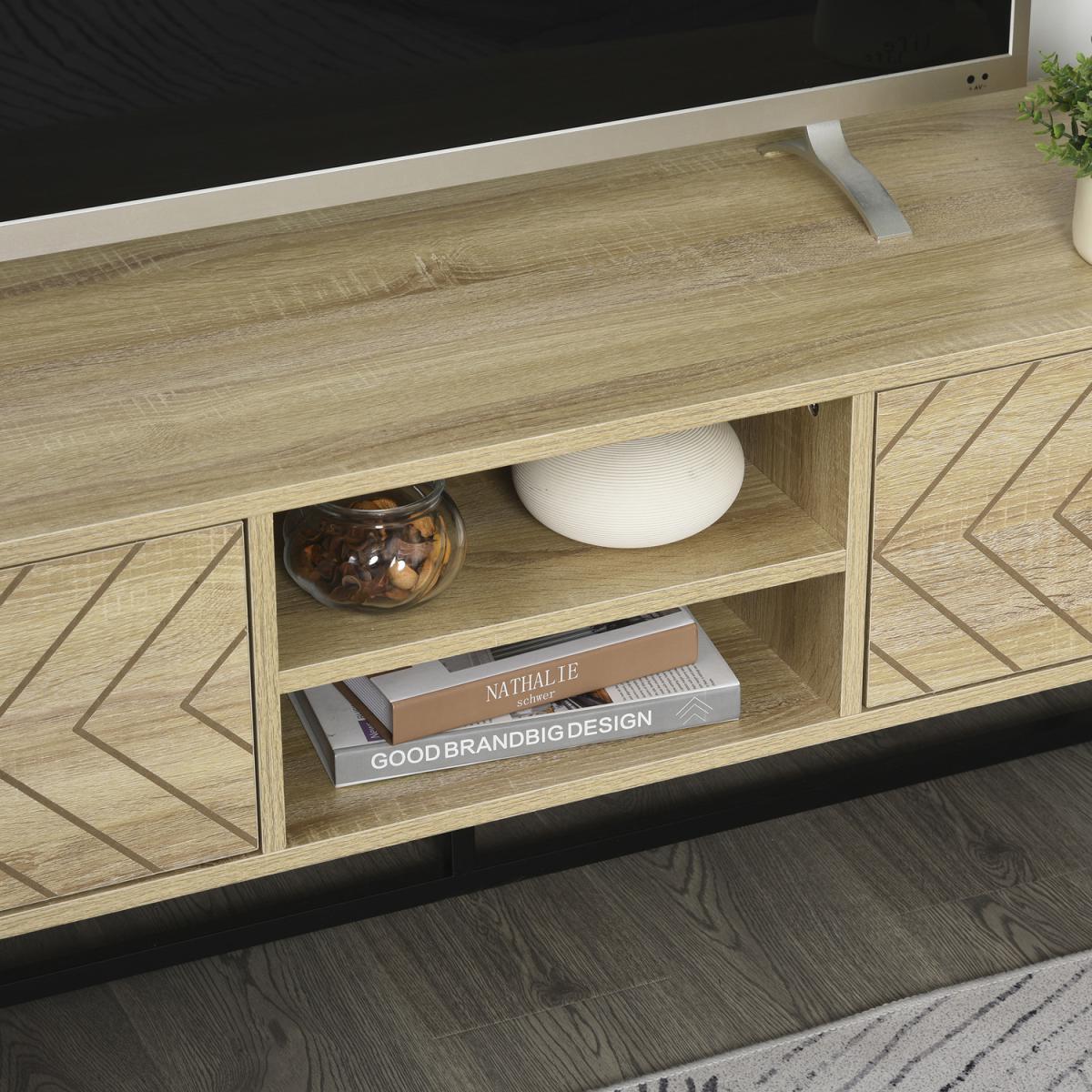 Arrowed Home TV Stand Media Organiser with 2 Drawers Shelf – image 9