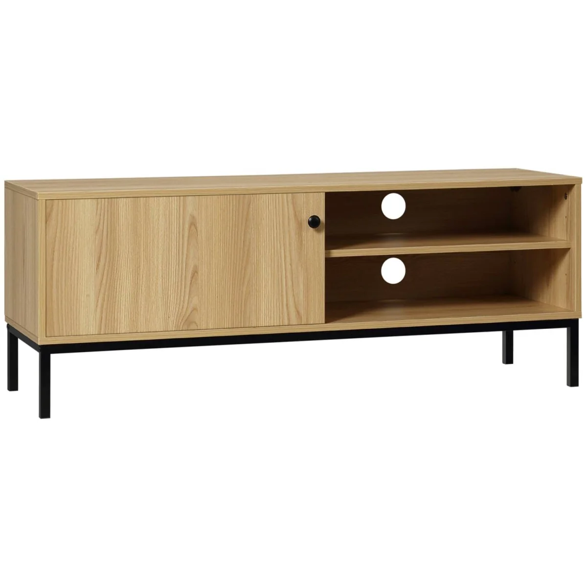 Layo 120cm TV Stand, Wood-Effect Brown, Sliding Door for TVs up to 50 inches – image 3