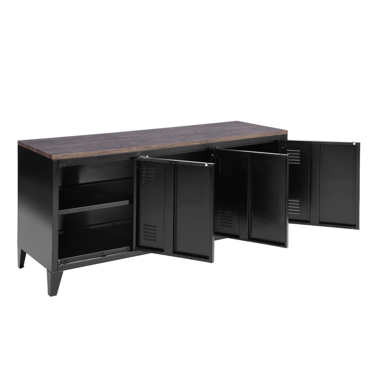 Matapouri TV Cabinet Storage Box - Black Wood – image 11