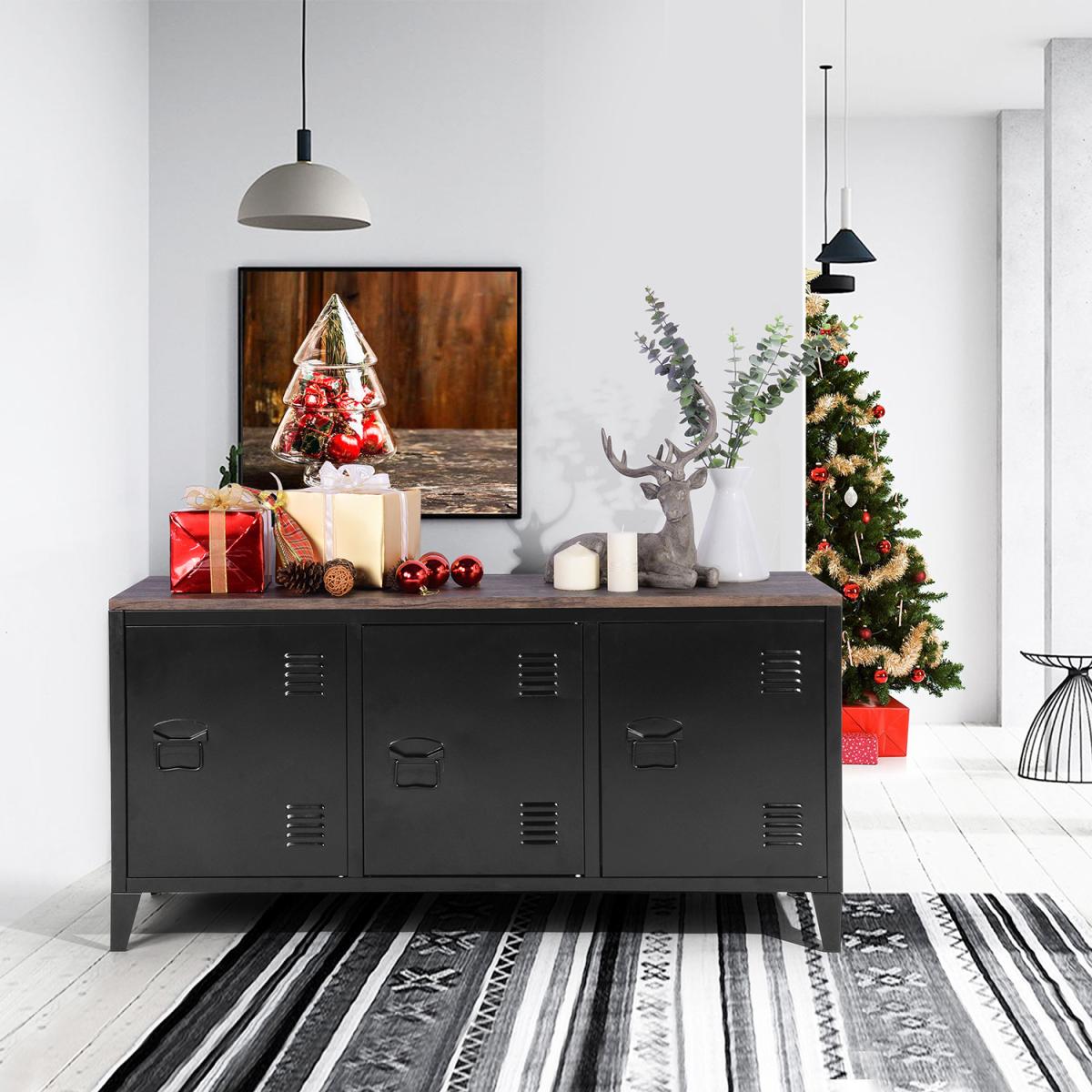Matapouri TV Cabinet Storage Box - Black Wood – image 8