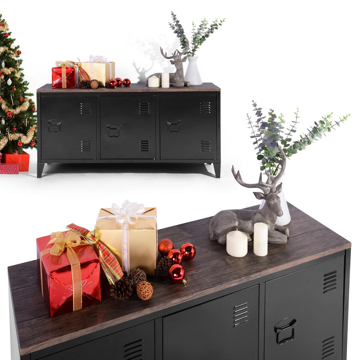 Matapouri TV Cabinet Storage Box - Black Wood – image 9