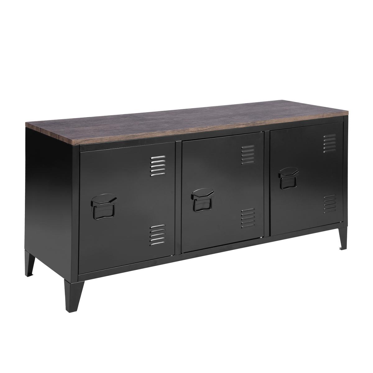 Matapouri TV Cabinet Storage Box - Black Wood – image 10