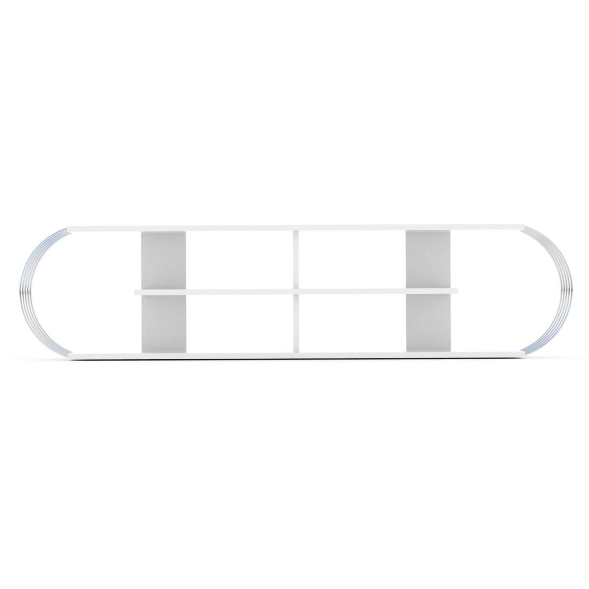 Case TV Stand White Chrome - White – image 2