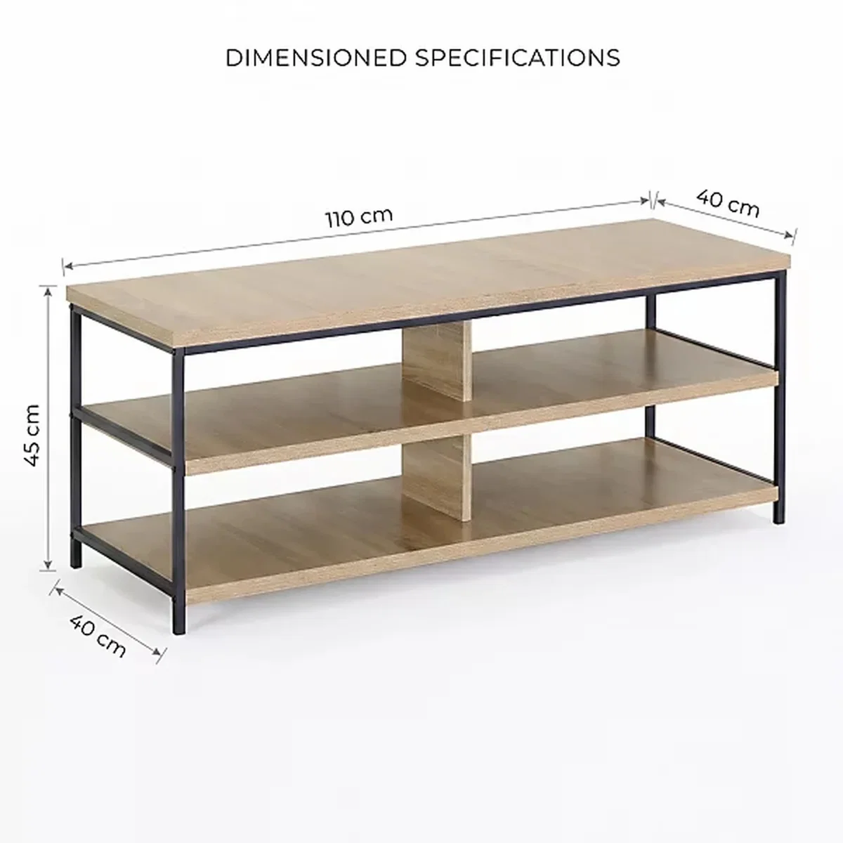 Wooden TV Stand with Storage Oak - Oak – image 3