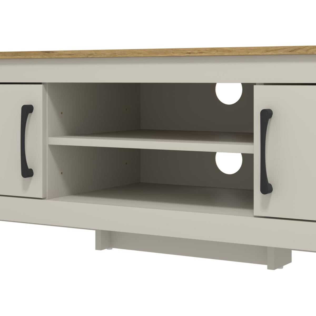 Appledore Large TV Unit - Light Grey – image 3