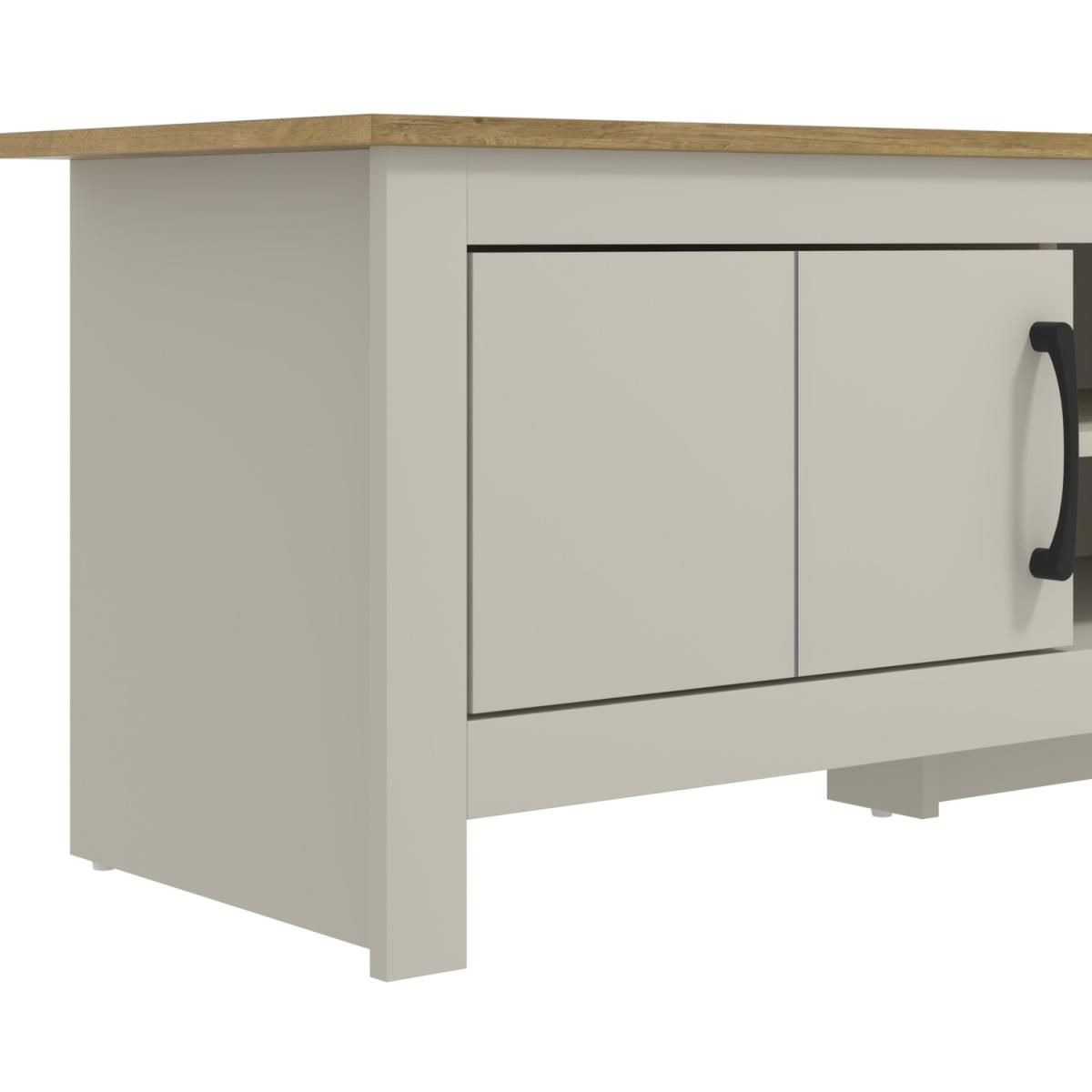 Appledore Large TV Unit - Light Grey – image 4