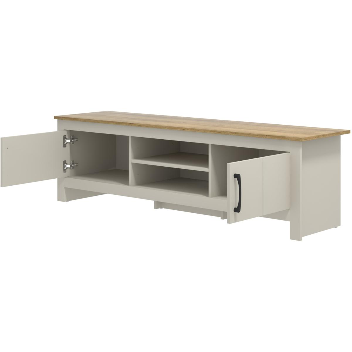 Appledore Large TV Unit - Light Grey – image 5