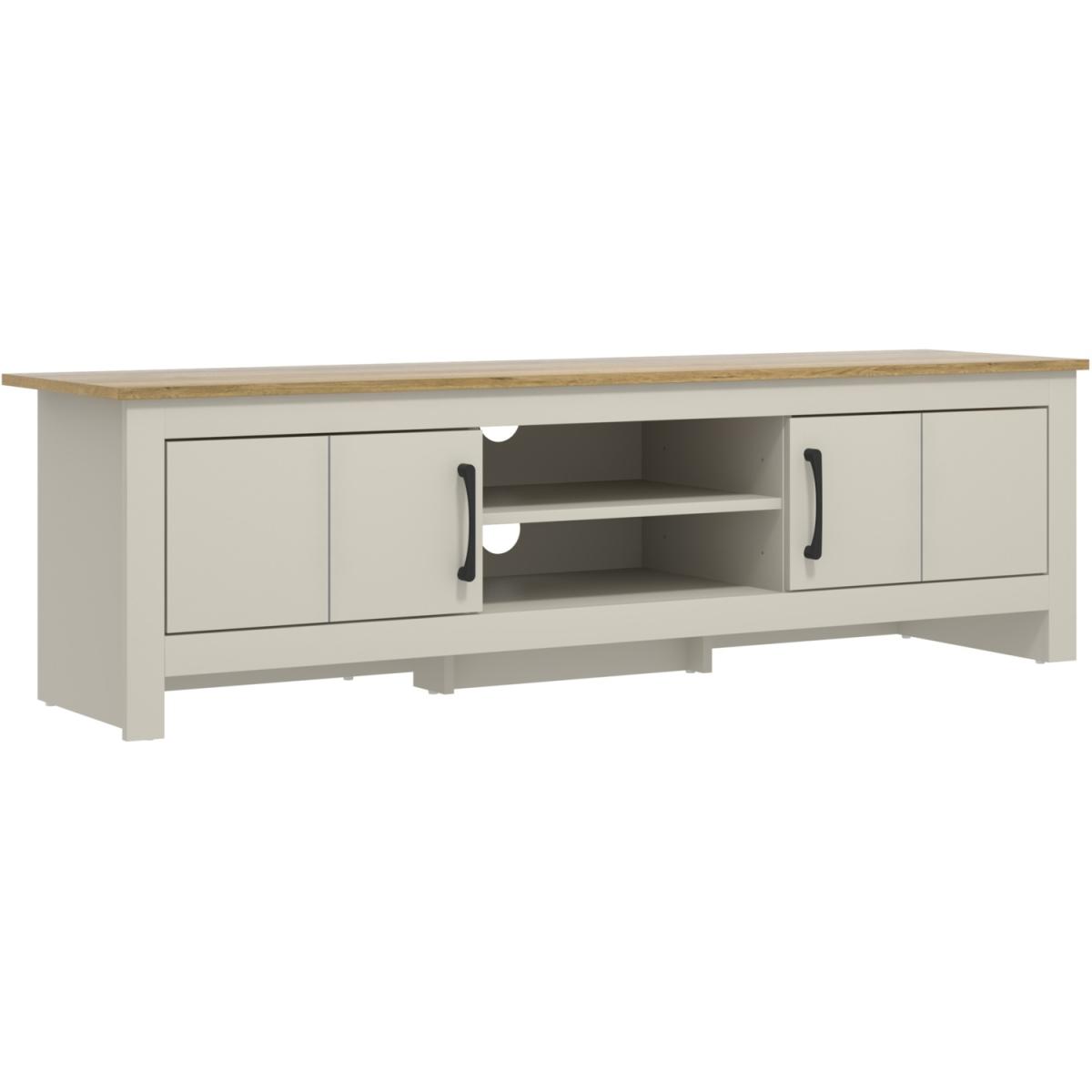 Appledore Large TV Unit - Light Grey – image 6