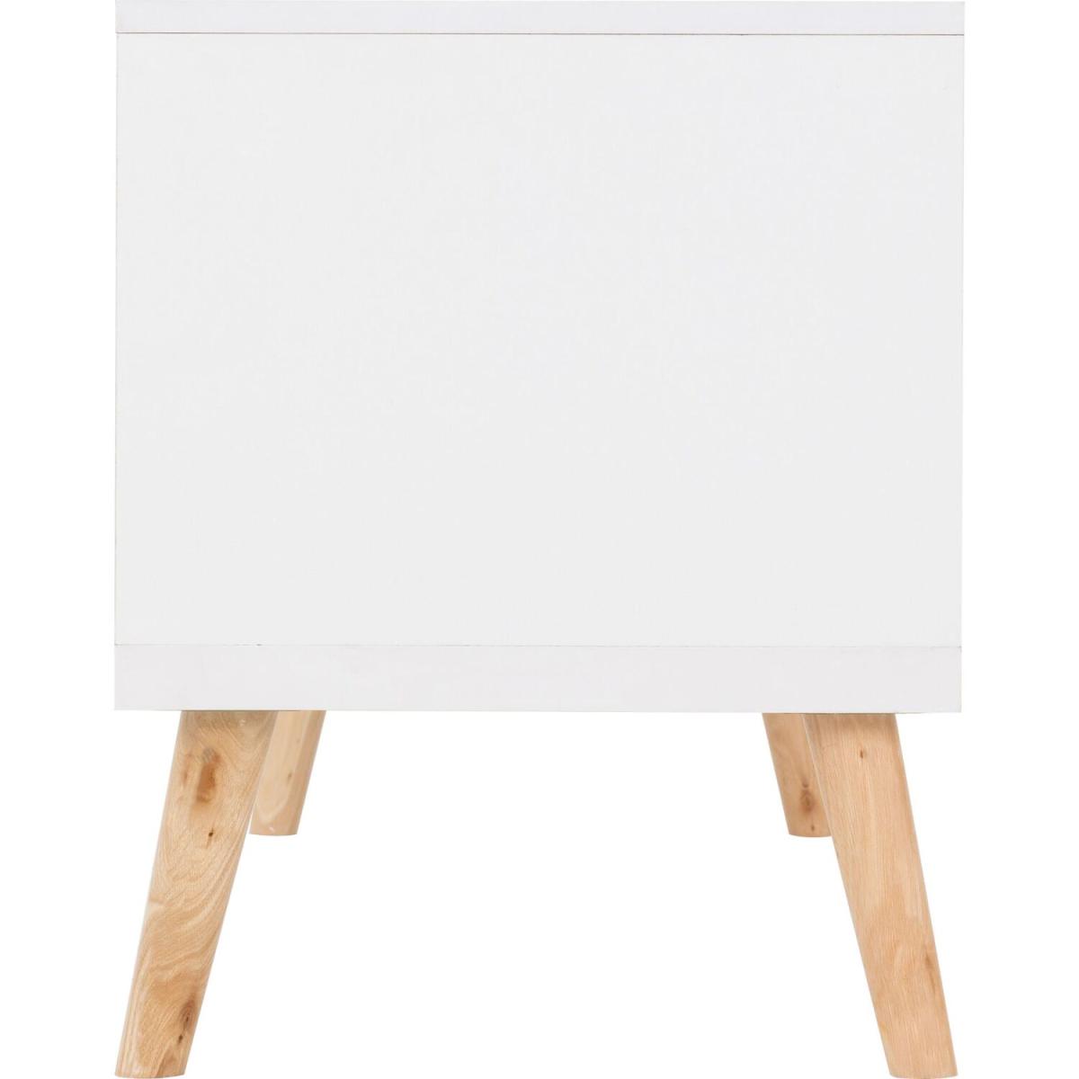 Nordic 1 Door 2 Drawer TV Unit - White – image 4