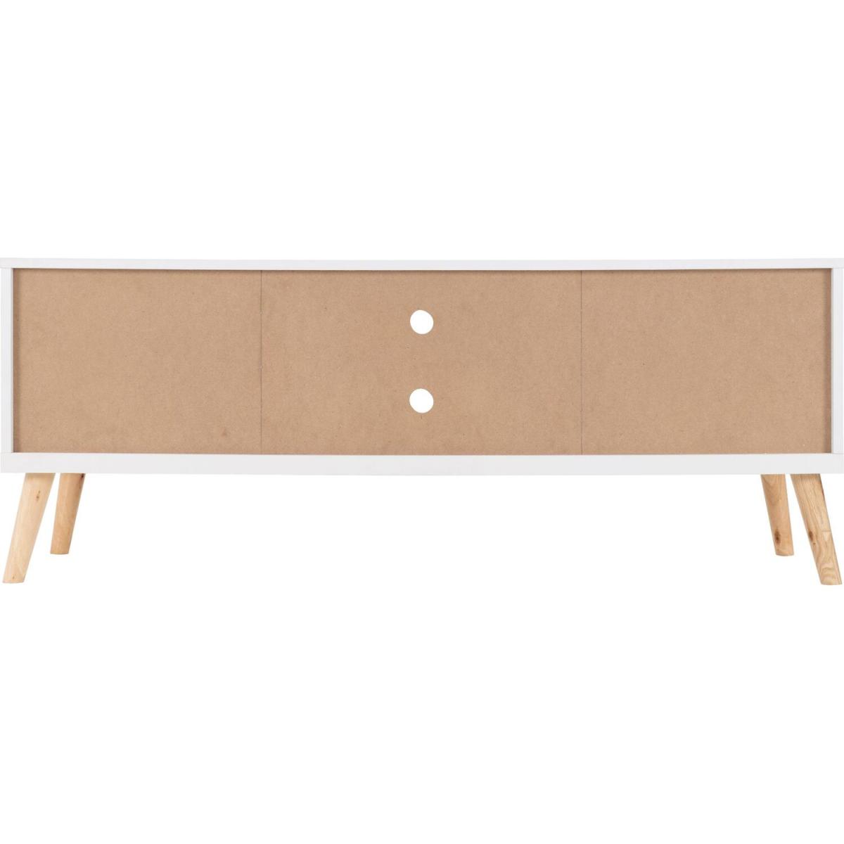 Nordic 1 Door 2 Drawer TV Unit - White – image 5