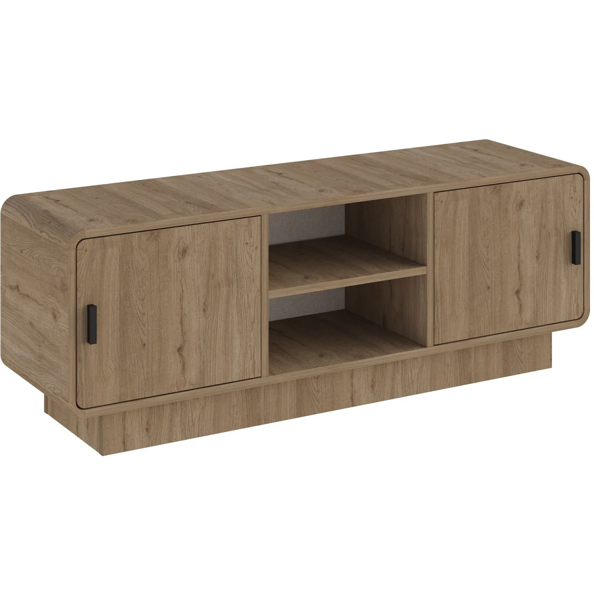Decortie Rovel TV Unit For TVs Up To 55in With Cupboard Storage - Natural Oak – image 2