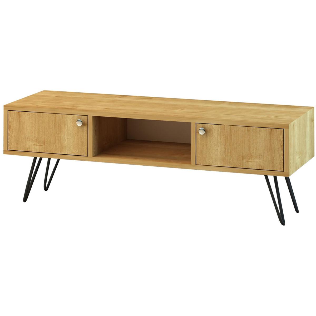 Sapphire Modern - TV Stand with Shelf - Oak – image 2