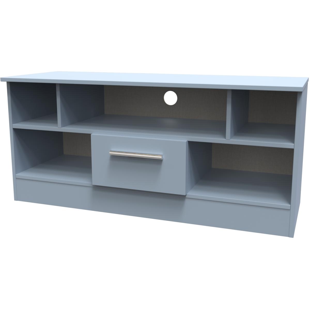 Contrast 1 Drawer TV Media Unit - Denim Blue – image 3