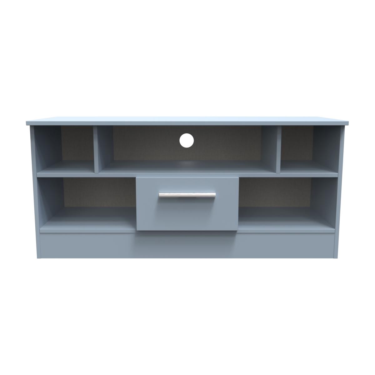 Contrast 1 Drawer TV Media Unit - Denim Blue – image 1