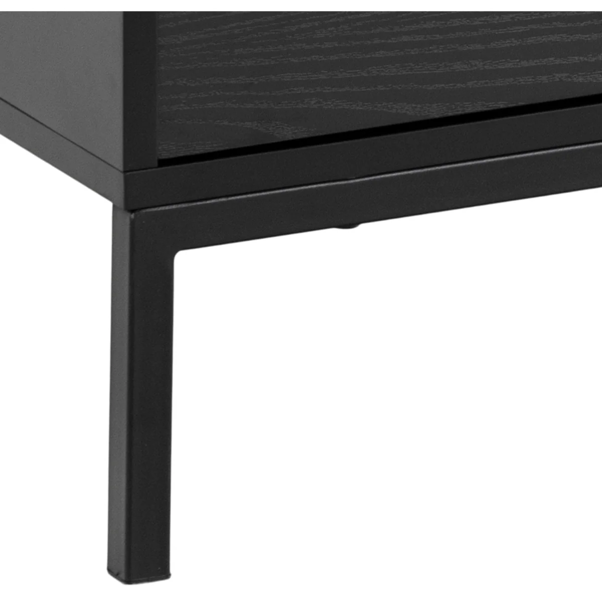 Seaford 2 Door 1 Drawer TV Unit in Ash Black - Black – image 2