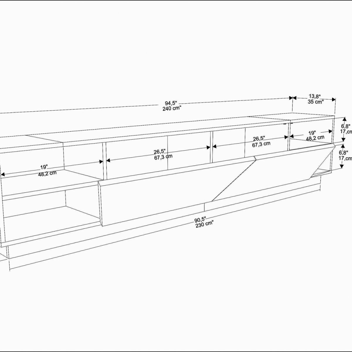 Rhodes 240 cm Wide Modern TV Unit TV Stand with Shelves - Sapphire Oak Pattern – image 6