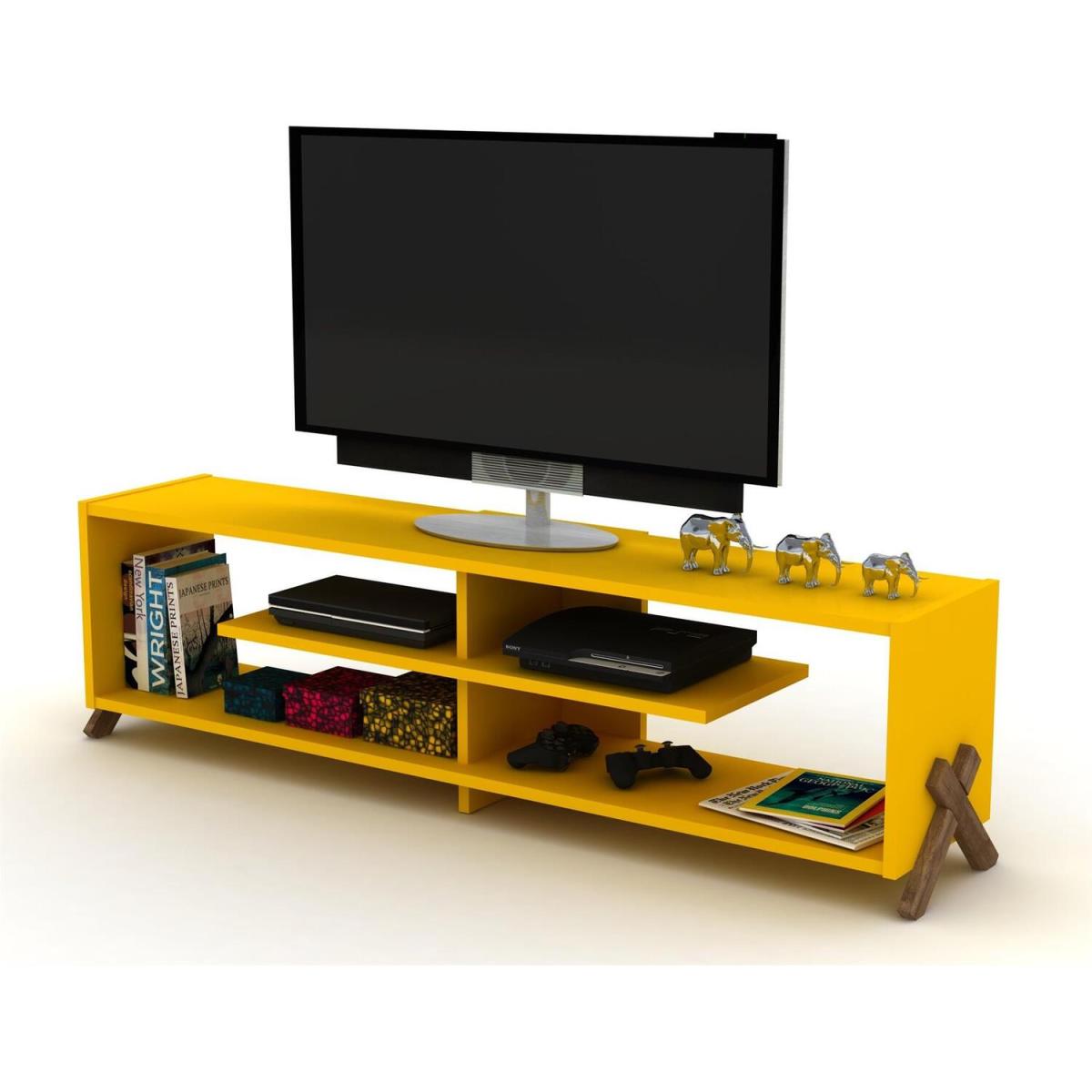 Kipp TV Stand, TV Table and Lowboard, 145x40 cm Yellow - Yellow – image 2