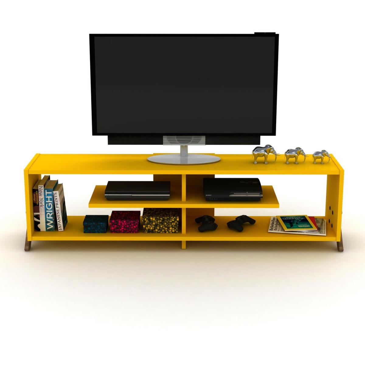Kipp TV Stand, TV Table and Lowboard, 145x40 cm Yellow - Yellow – image 4