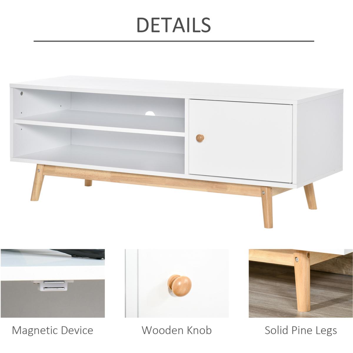 TV Cabinet Unit for TVs up to 50'' Flat Screen - White – image 6