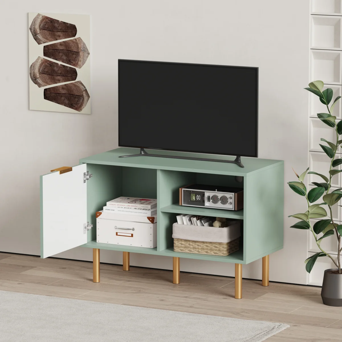 1 Door TV stand - Green – image 4