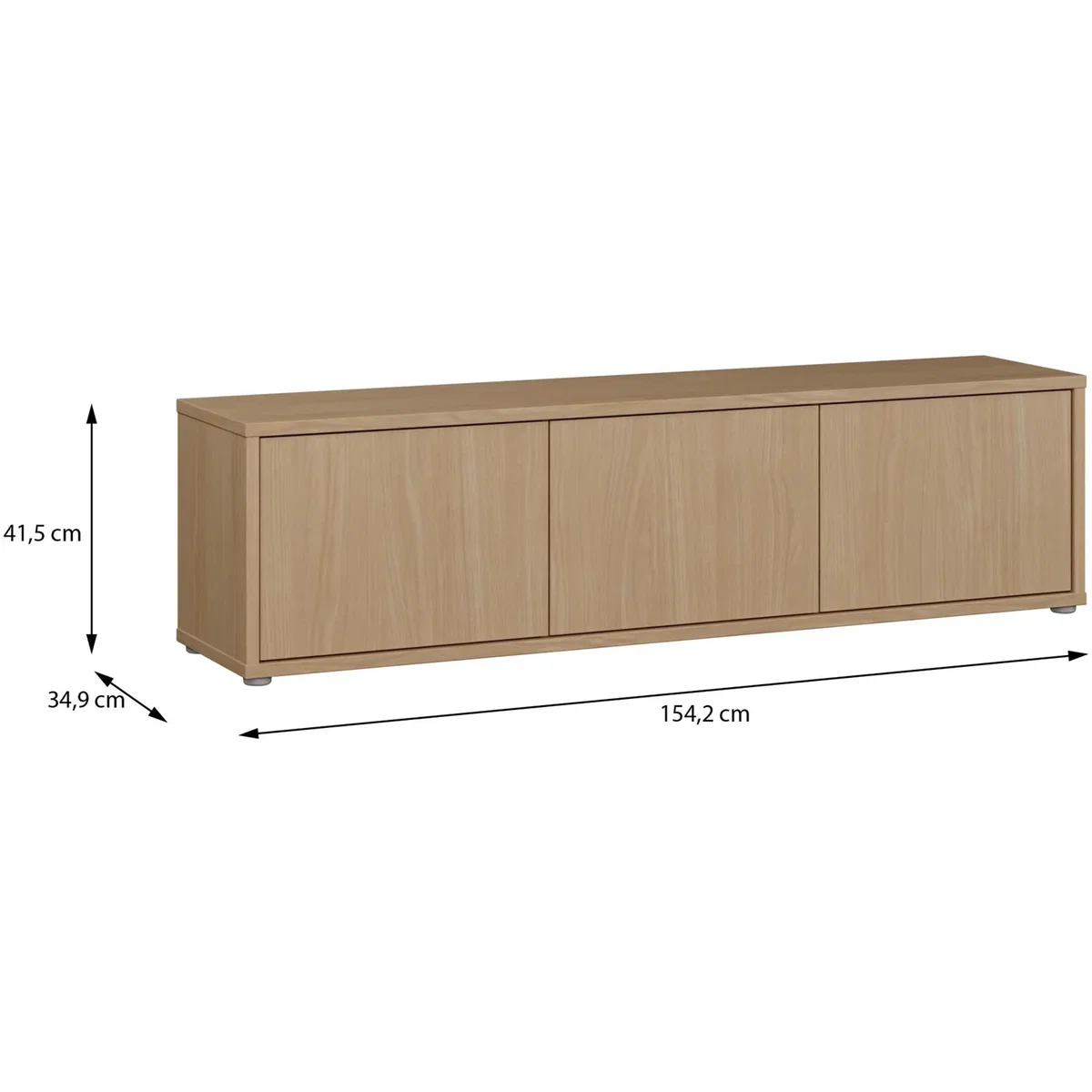 Alice Springs Wide TV Cabinet with 3 Doors Push-Open in Taupe - Terracotta – image 13