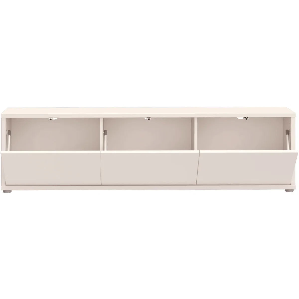 Alice Springs Wide TV Cabinet with 3 Doors Push-Open in Taupe - Terracotta – image 19