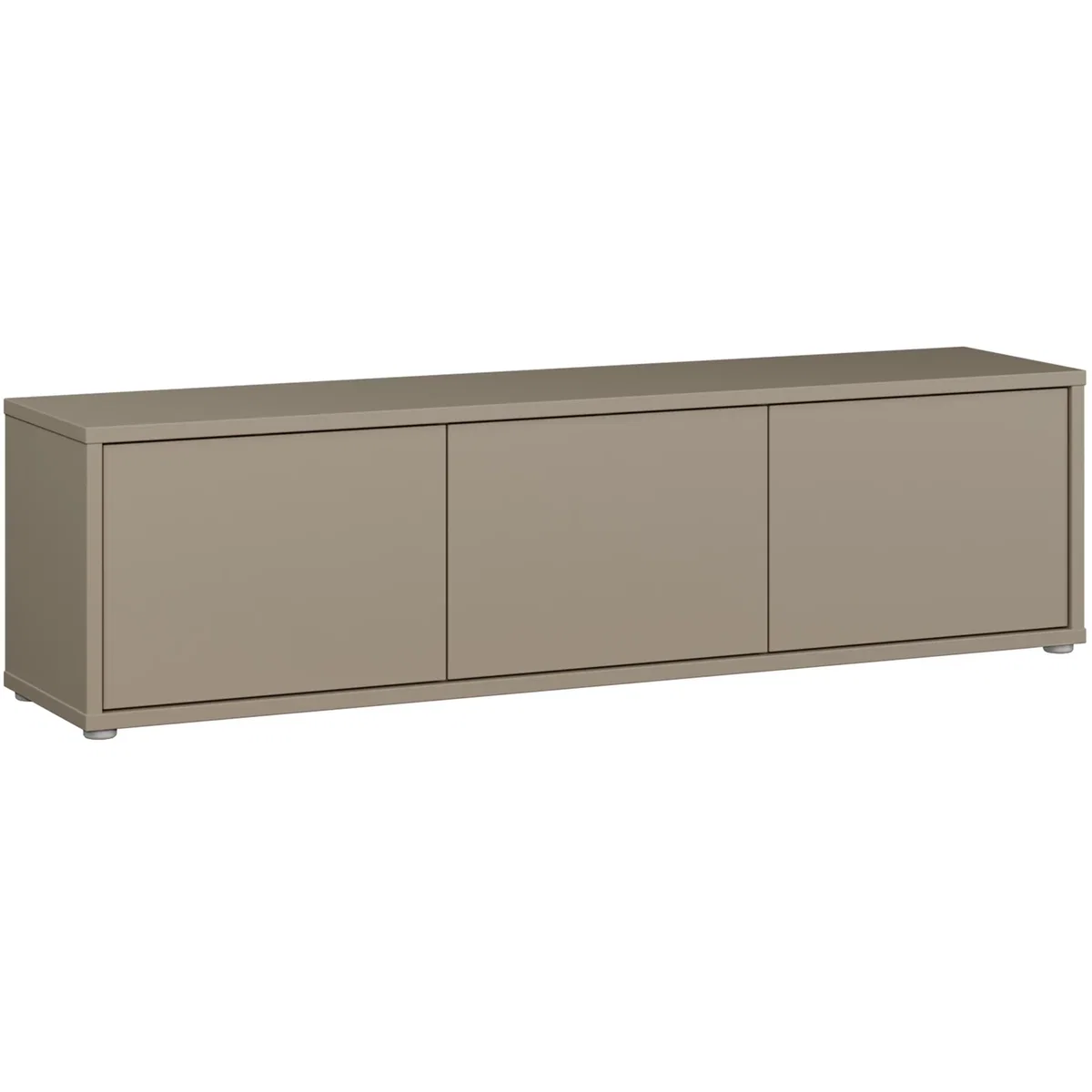Alice Springs Wide TV Cabinet with 3 Doors Push-Open in Taupe - Terracotta – image 3