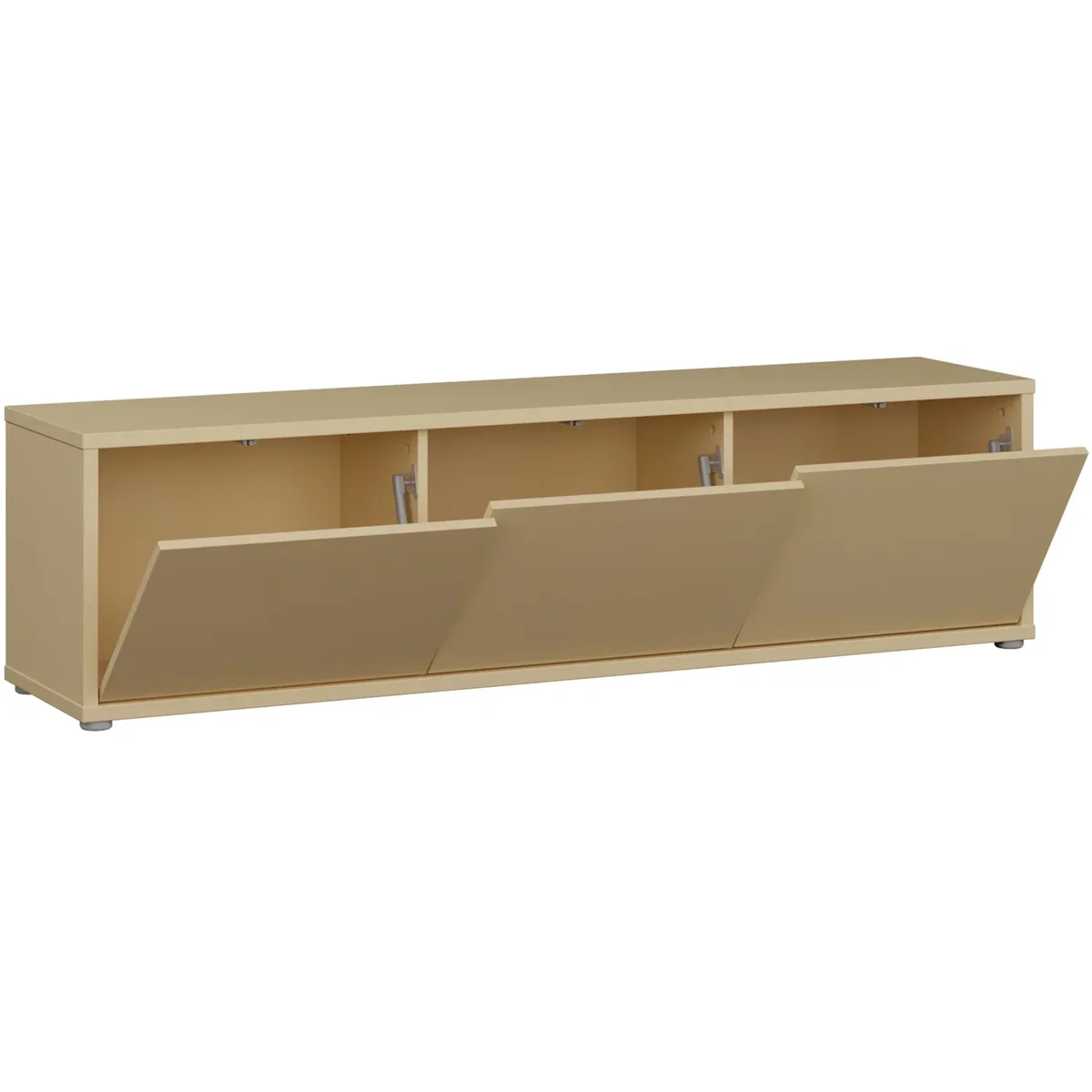 Alice Springs Wide TV Cabinet with 3 Doors Push-Open in Taupe - Terracotta – image 37