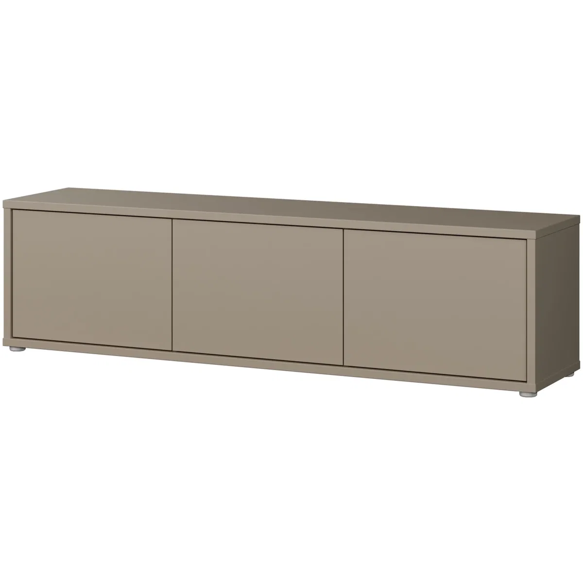 Alice Springs Wide TV Cabinet with 3 Doors Push-Open in Taupe - Terracotta – image 5