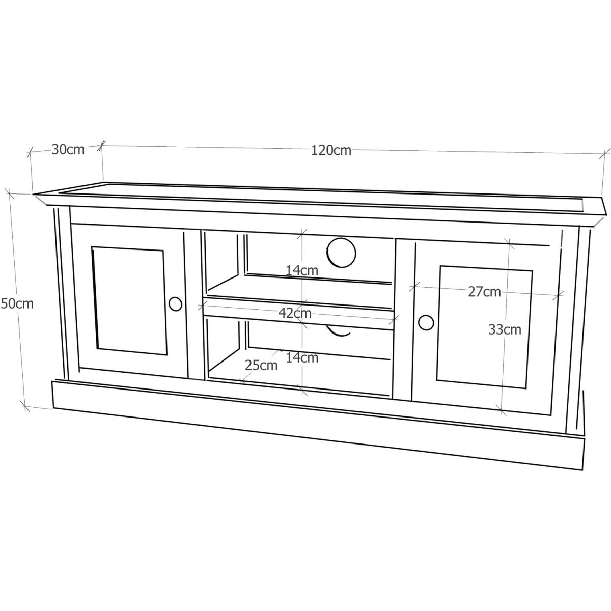 Salerno 2 Door TV Cabinet - Light wood – image 15