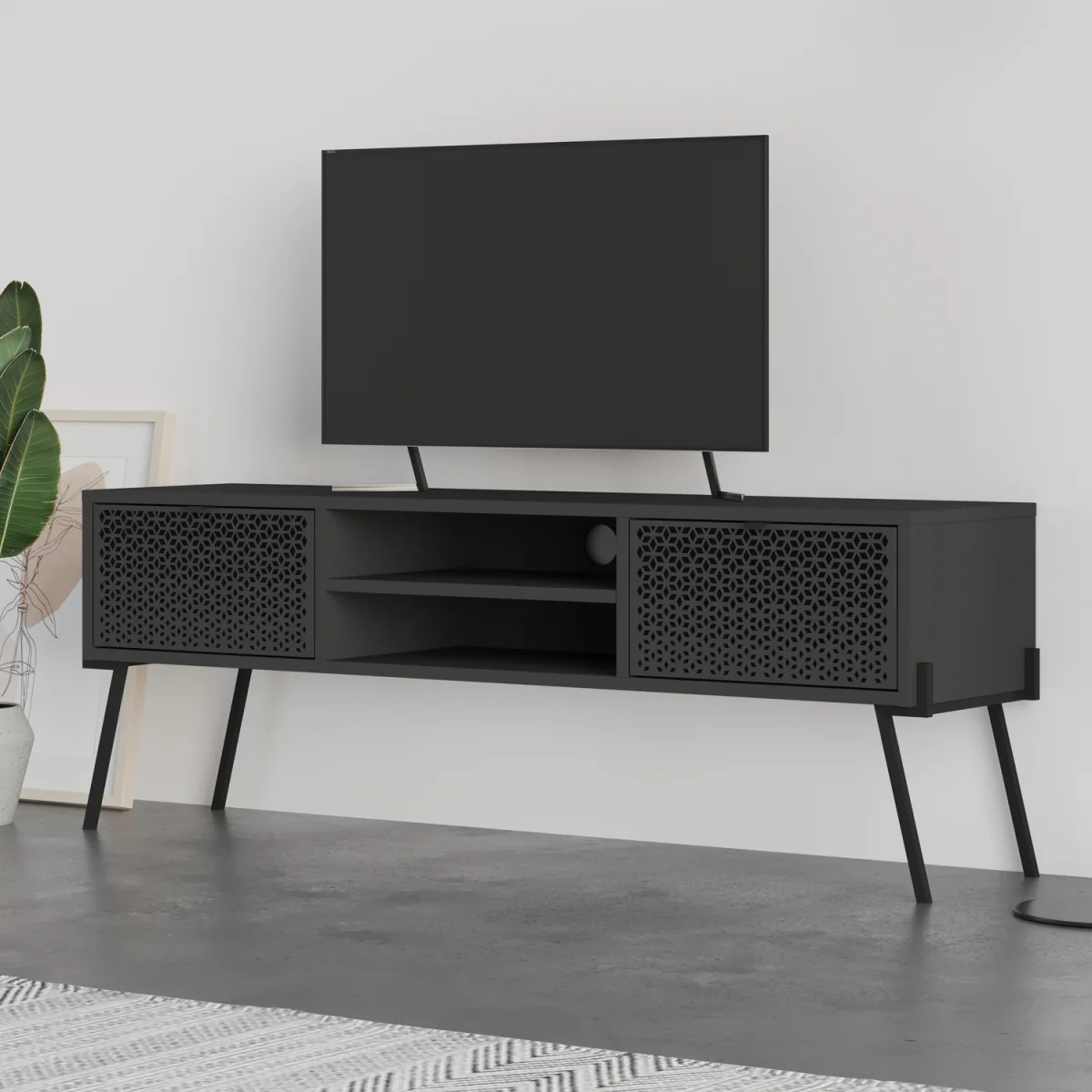 Naive TV Stand UV Pattern - Anthracite Grey – image 3