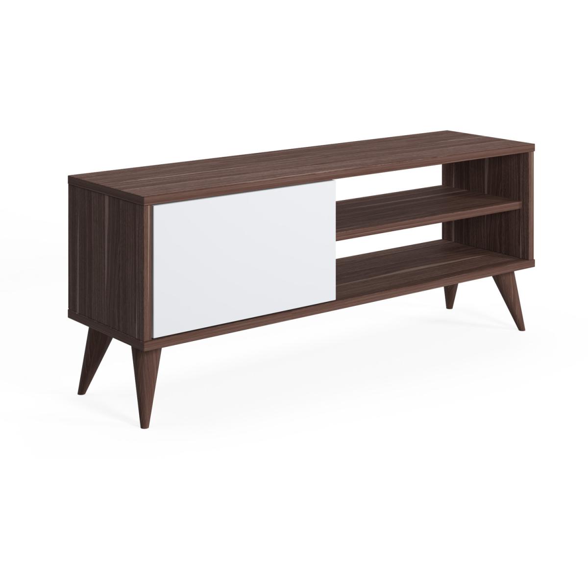 Vere TV Stand with 1 Door and Open Shelves - Ruumstore - Victoria Walnut – image 6