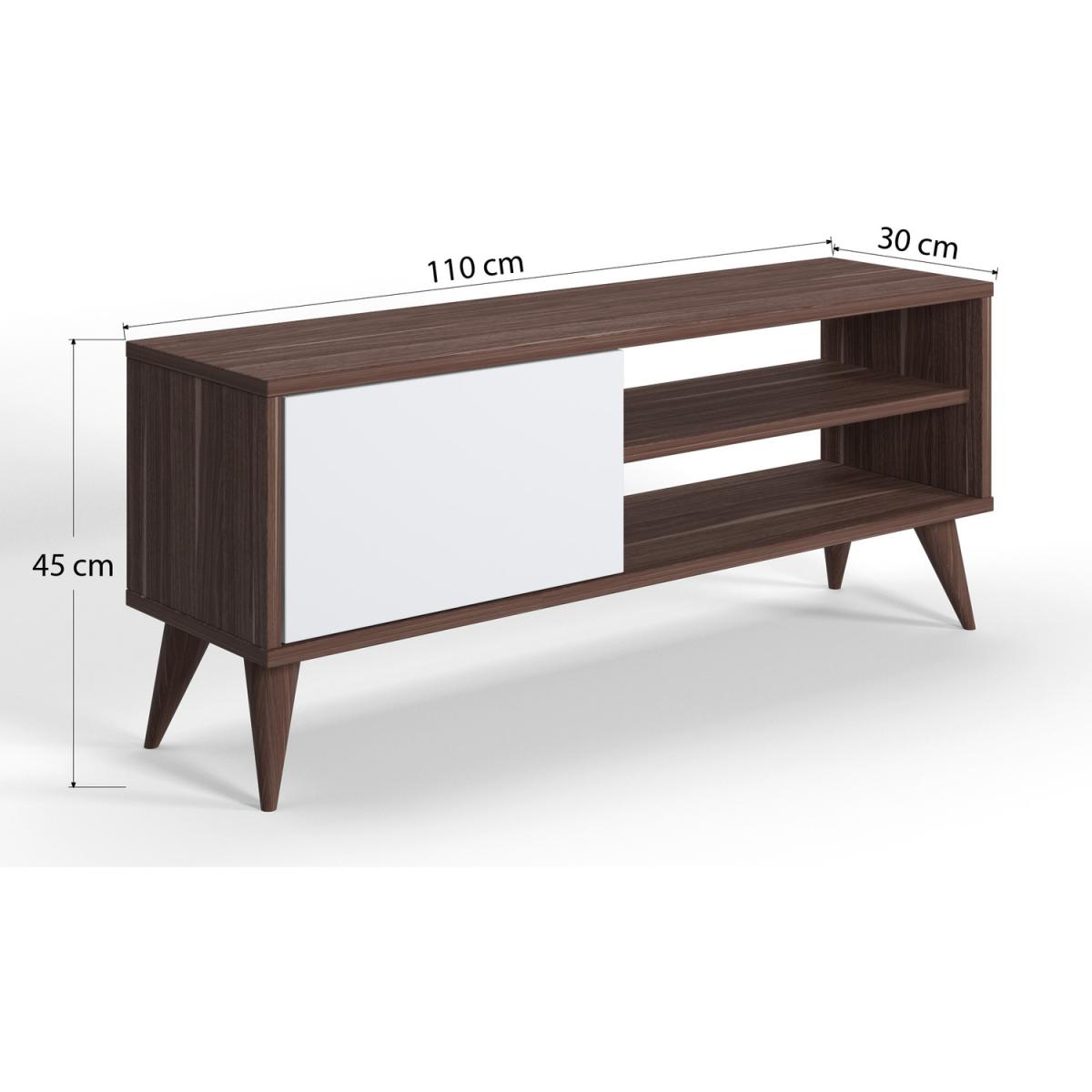 Vere TV Stand with 1 Door and Open Shelves - Ruumstore - Victoria Walnut – image 7