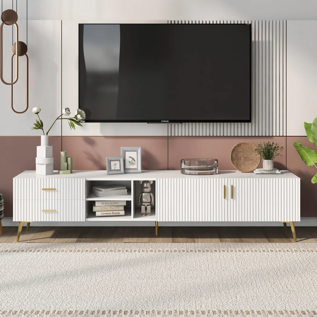 Modern TV Console with Storage – image 2