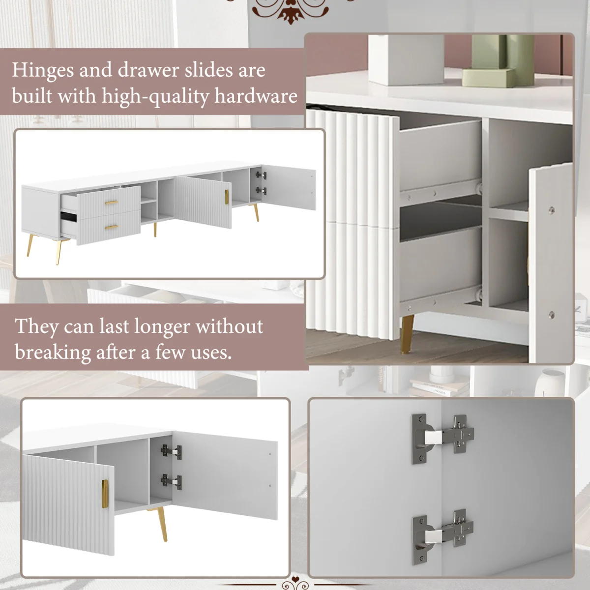 Modern TV Console with Storage – image 4