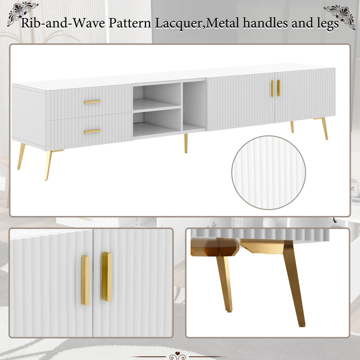 Modern TV Console with Storage – image 7