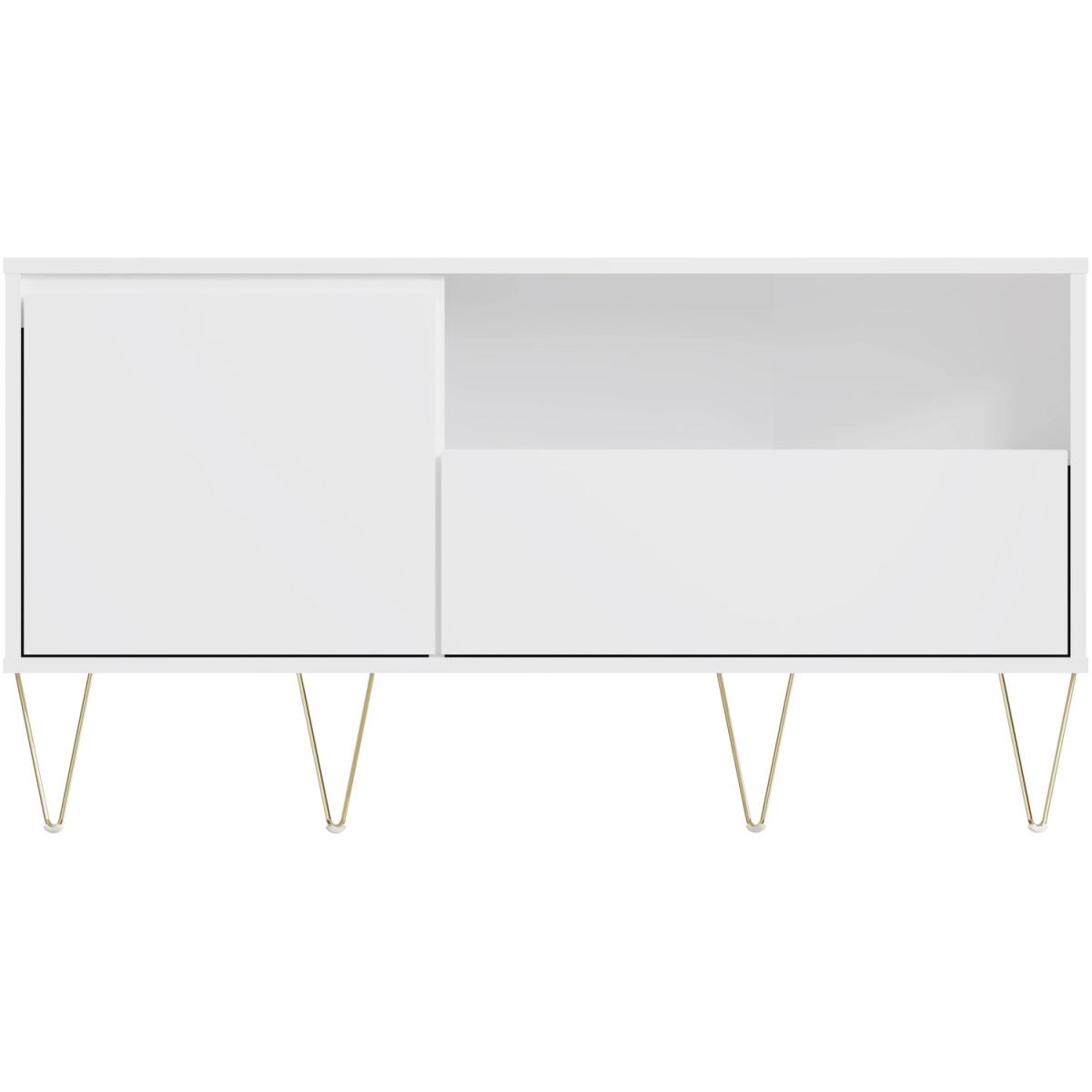 Monaco White Corner TV Stand - White – image 2