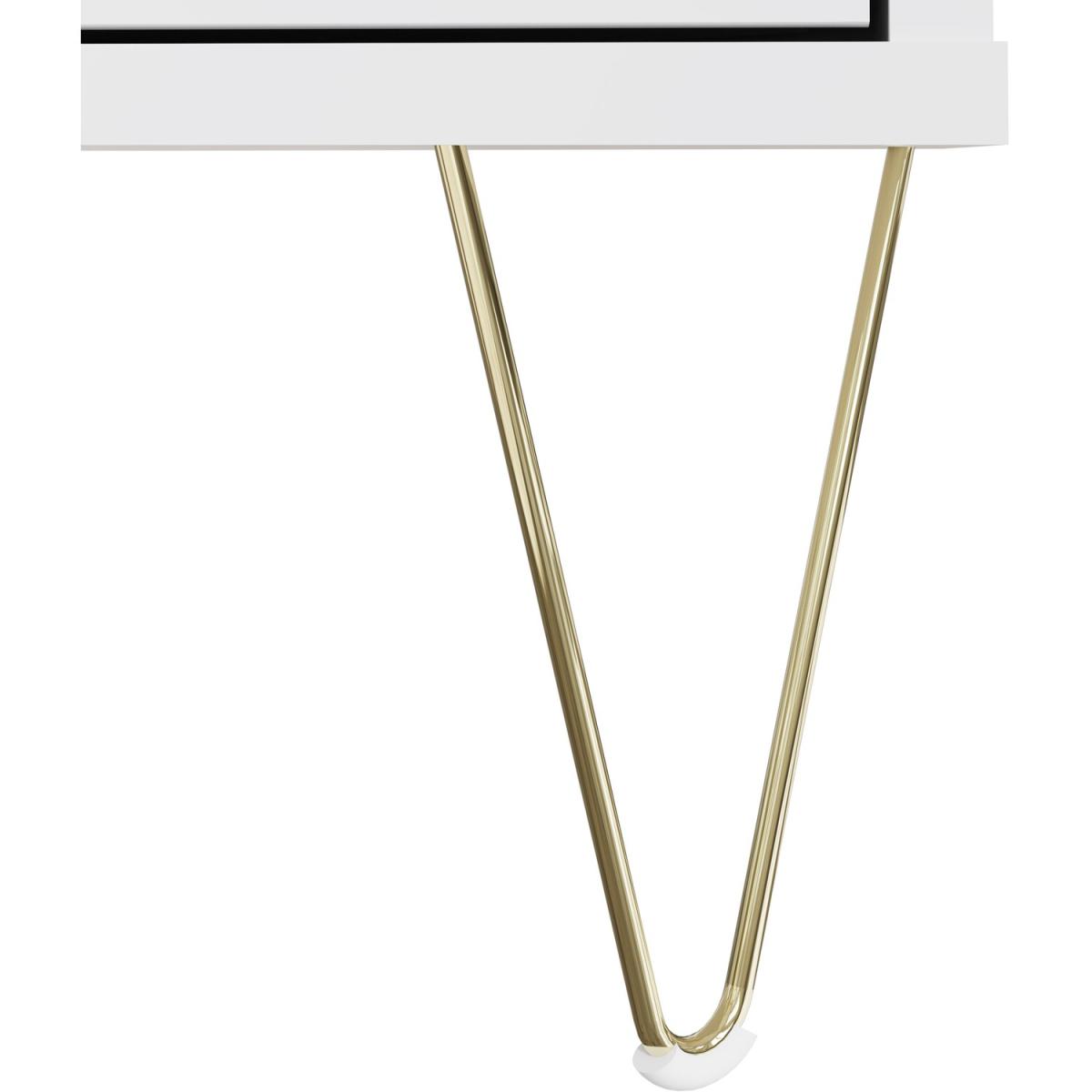Monaco White Corner TV Stand - White – image 4