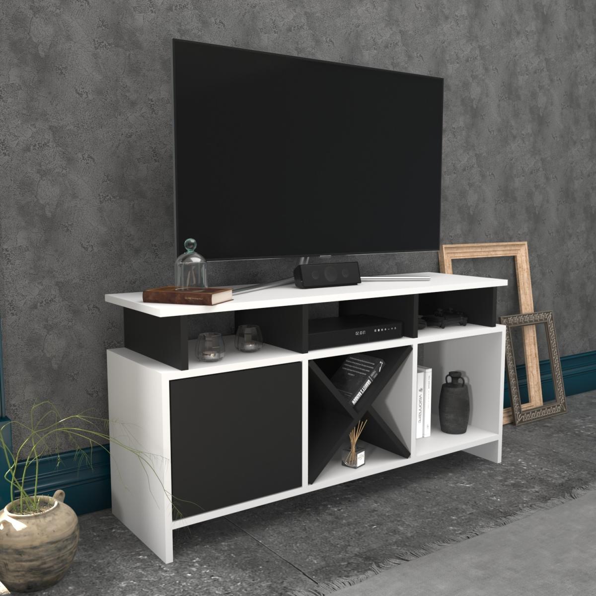 Auburn 120 cm Wide TV Unit and Media Console with Shelves - Anthracite – image 13