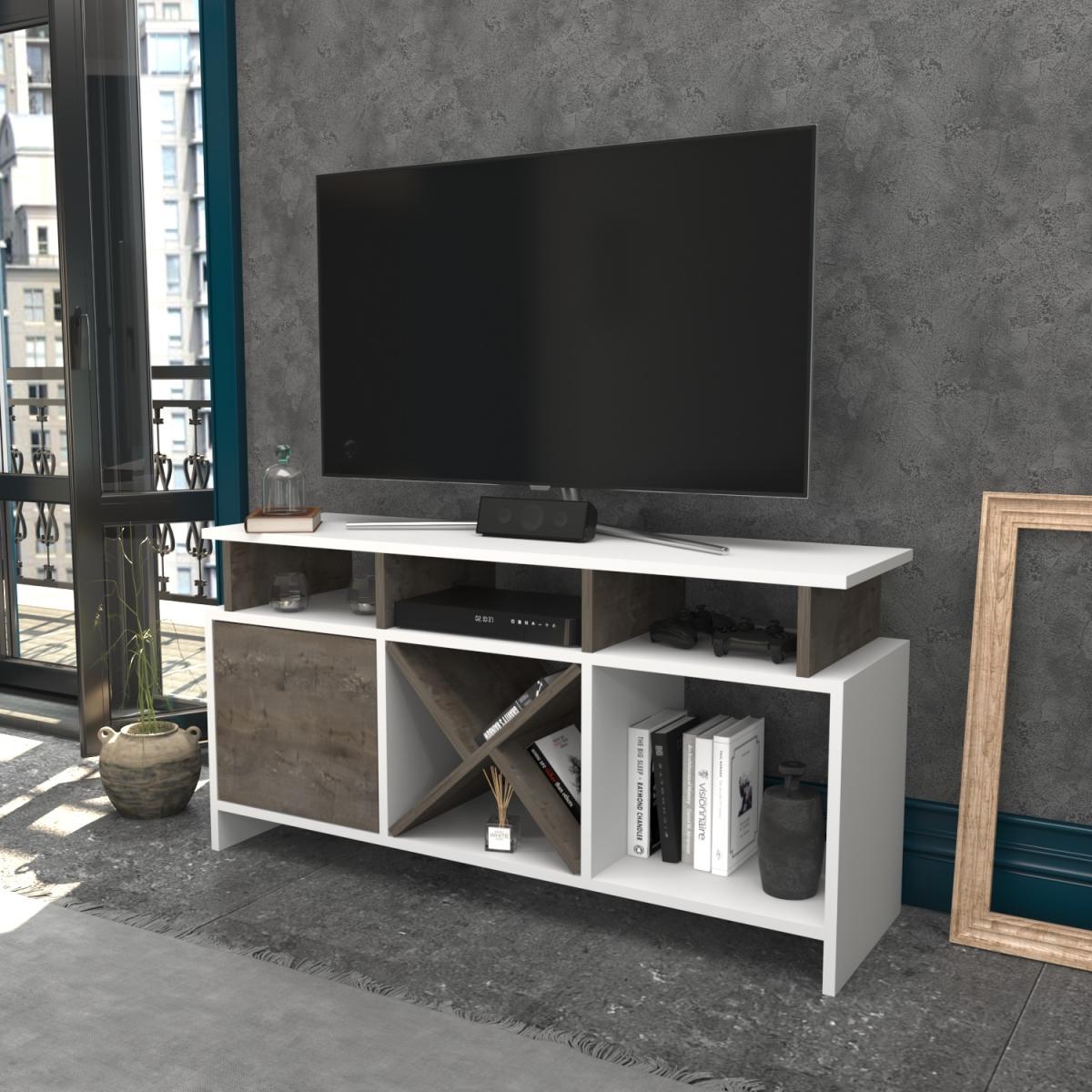 Auburn 120 cm Wide TV Unit and Media Console with Shelves - Anthracite – image 18