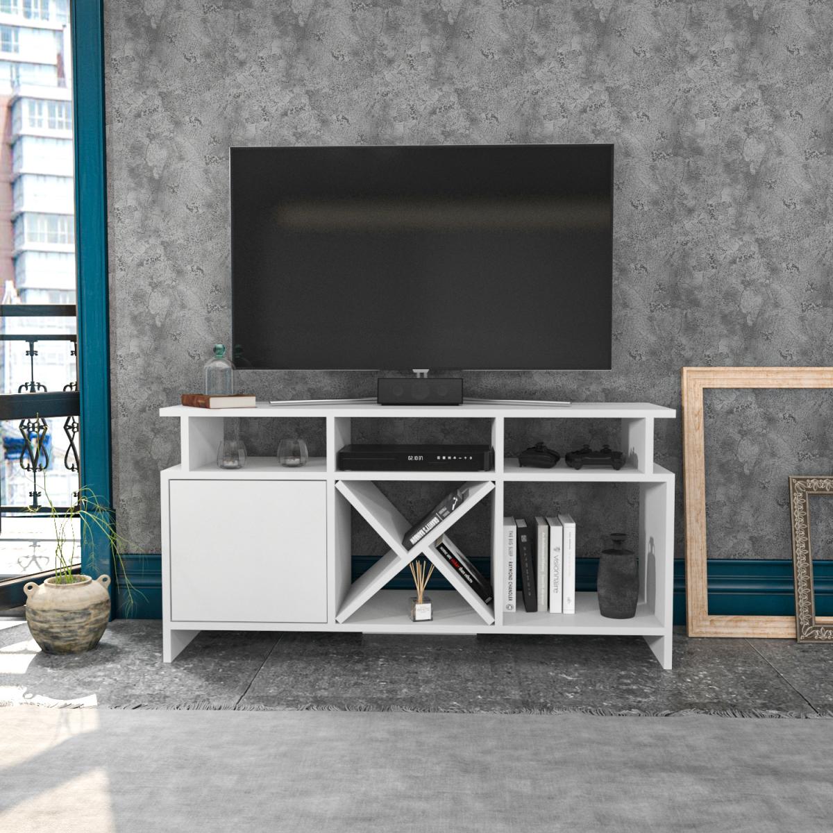 Auburn 120 cm Wide TV Unit and Media Console with Shelves - Anthracite – image 3