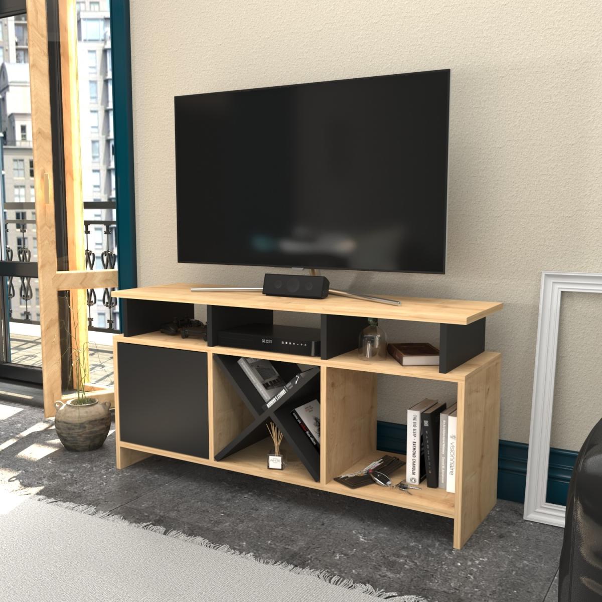Auburn 120 cm Wide TV Unit and Media Console with Shelves - Anthracite – image 27