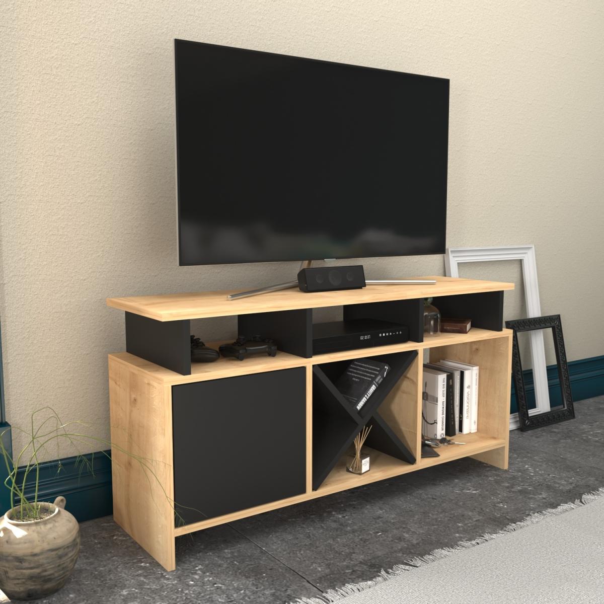 Auburn 120 cm Wide TV Unit and Media Console with Shelves - Anthracite – image 28