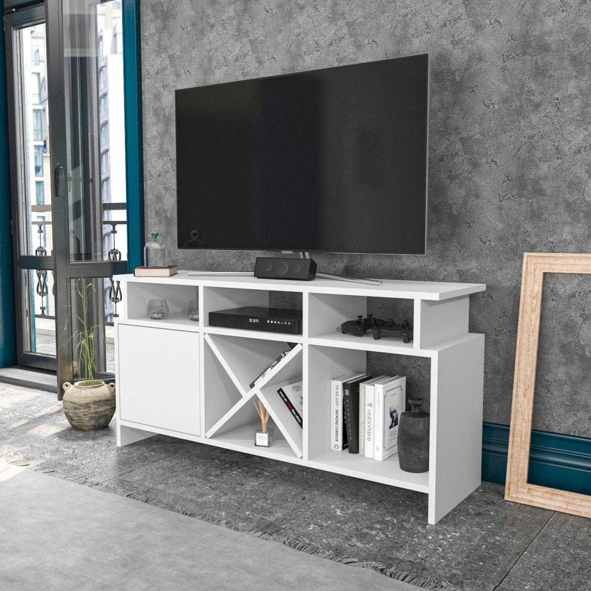 Auburn 120 cm Wide TV Unit and Media Console with Shelves - Anthracite – image 4