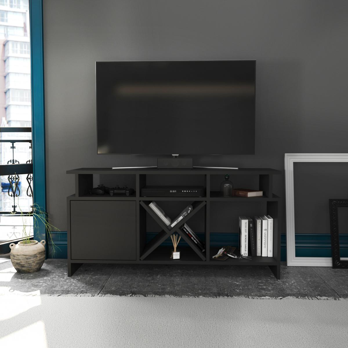Auburn 120 cm Wide TV Unit and Media Console with Shelves - Anthracite – image 31