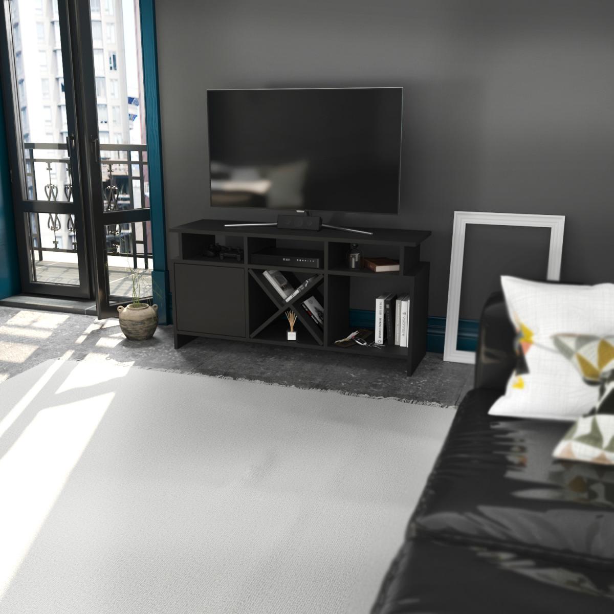 Auburn 120 cm Wide TV Unit and Media Console with Shelves - Anthracite – image 32
