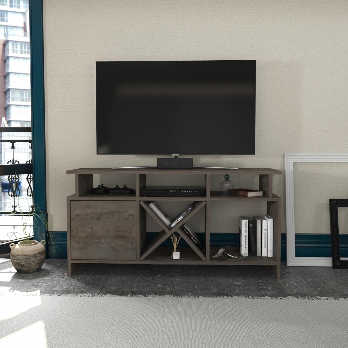 Auburn 120 cm Wide TV Unit and Media Console with Shelves - Anthracite – image 36