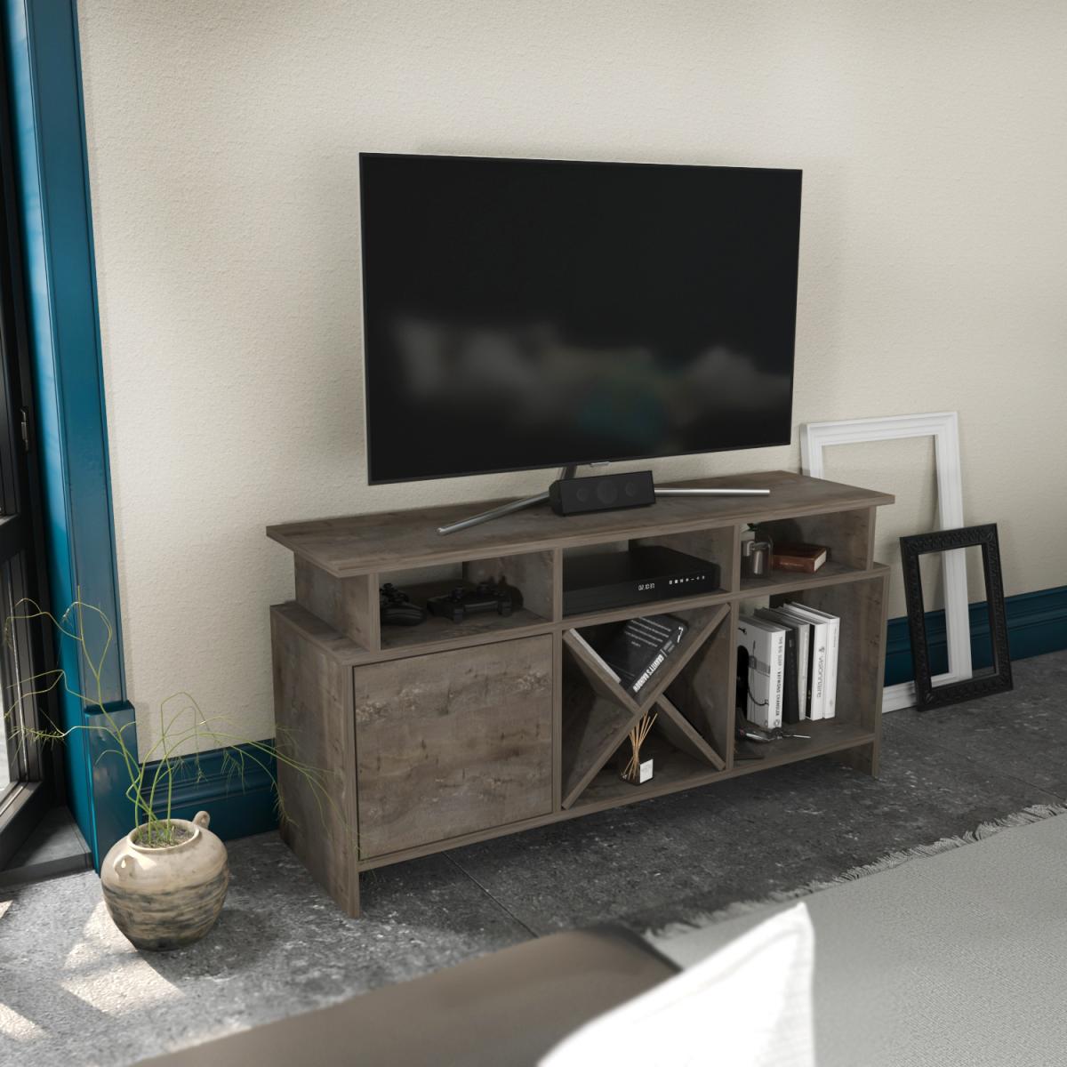 Auburn 120 cm Wide TV Unit and Media Console with Shelves - Anthracite – image 37