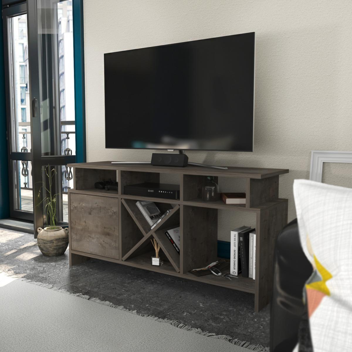 Auburn 120 cm Wide TV Unit and Media Console with Shelves - Anthracite – image 38